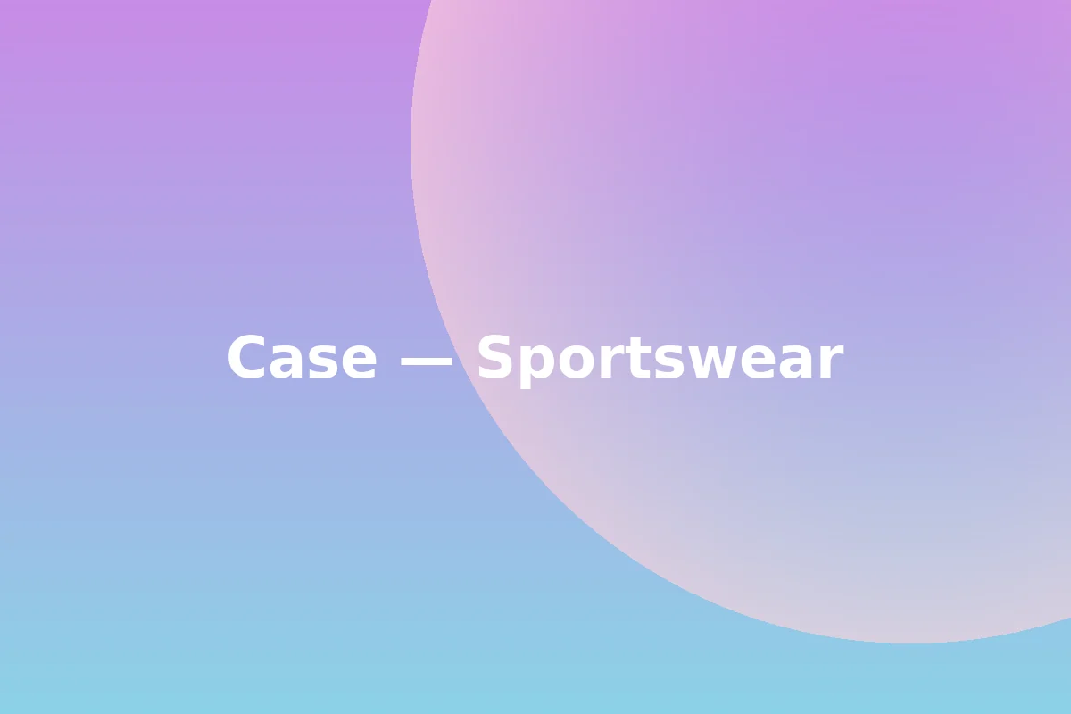 Sportswear private label — factory floor